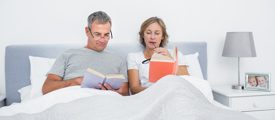 older couple reading
